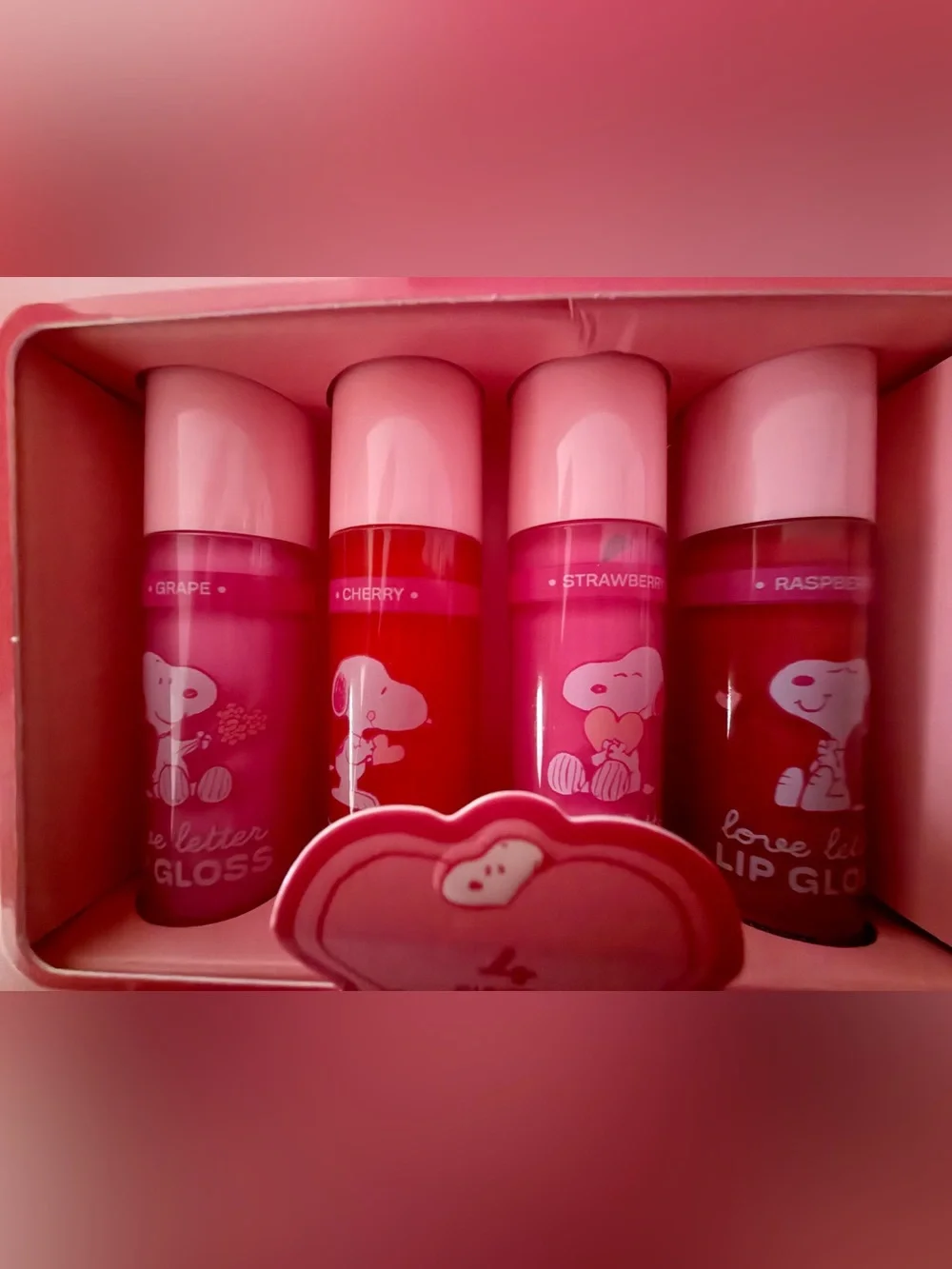 Peanuts and Celavi Love Letter Lip Gloss Set BNIB